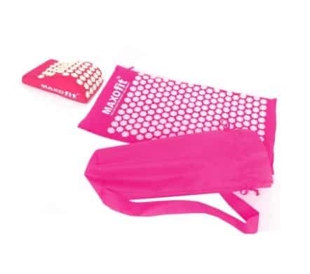 esterilla acupresion con almohada rosa